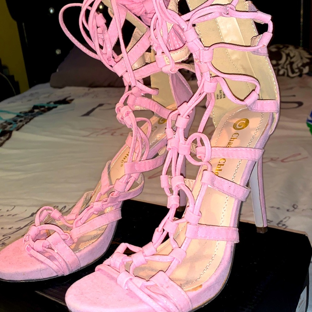 Brand new lace up heel